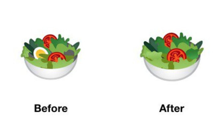 Google Removes Eggs from Salad Emoji for Vegan Inclusivity